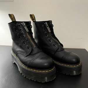 Dr Martens Sinclair Milled Nappa Leather Platform Boots